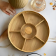 Wooden Serving Platter - 6 Compartments